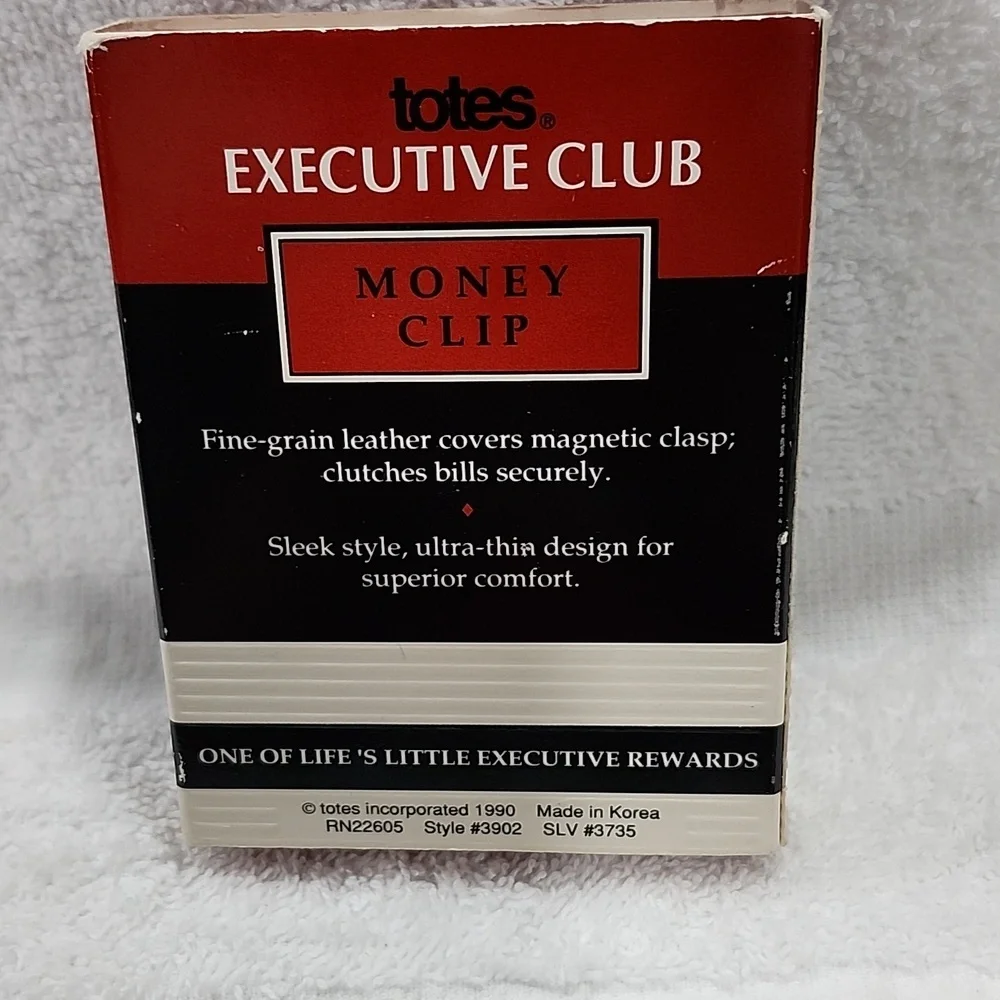 VINTAGE TOTES BLACK EXECUTIVE CLUB MONEY CLIP